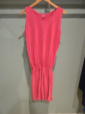 Pro Spirit Athletic Gear Hot Pink Sleeveless Drop Elastic-Waist Mini Dress